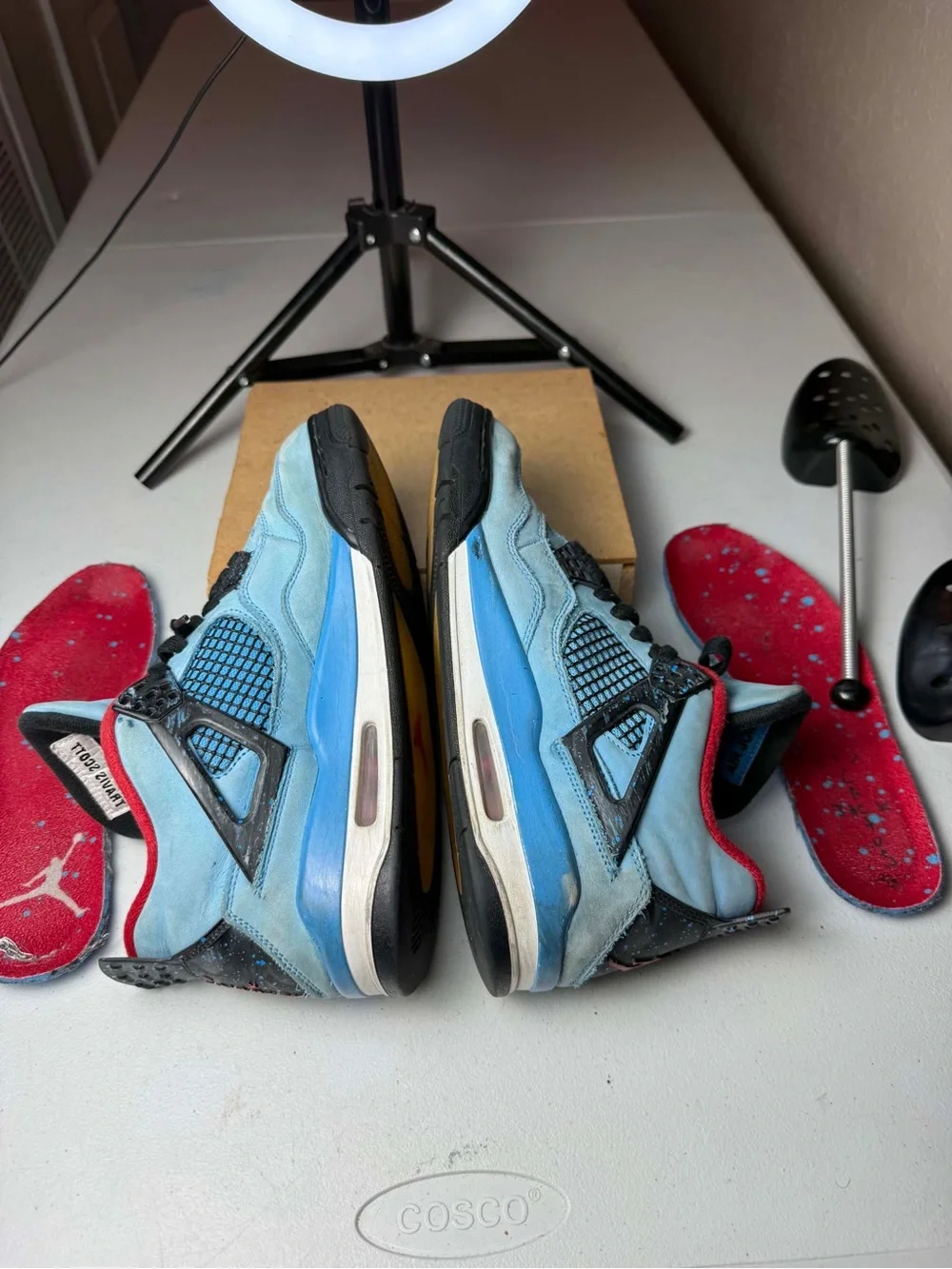 Jordan 4 Retro x Travis Scott Mid Cactus Jack Sz 9 COA CHECKCHECK Authentic BEAT